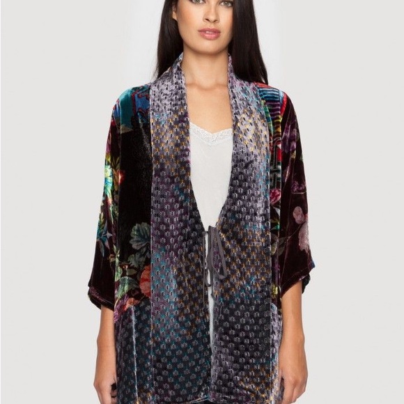Johnny Was Kimono velvet floral and geometric burnout pattern - Size XL - Picture 3 of 16